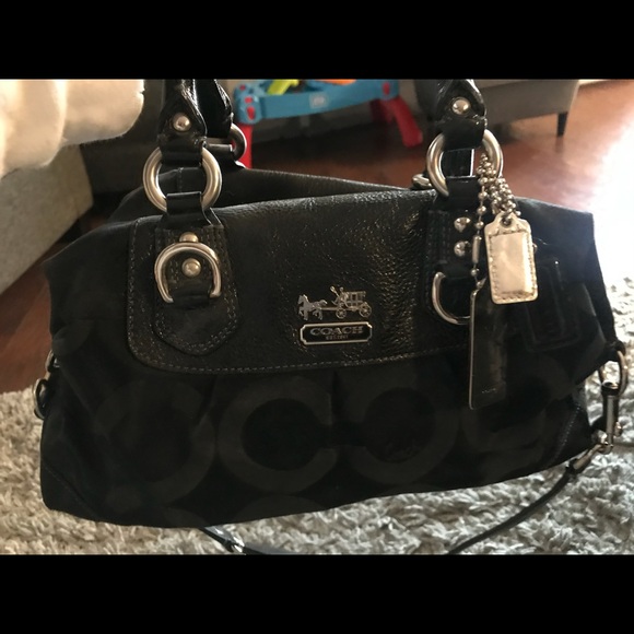 Coach small handbag, purple inside - Picture 4 of 4